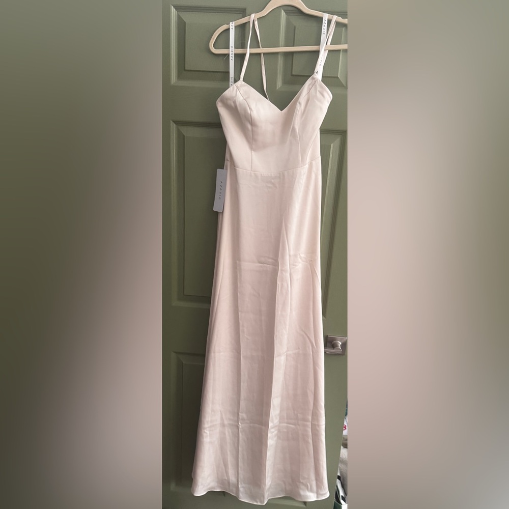 Azazie Mei Formal Dress White Alabaster
